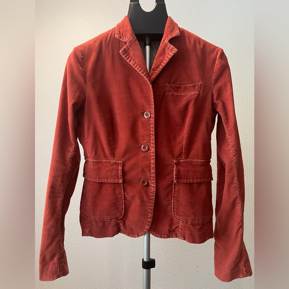 G1 Basic Goods Elegant Rust Corduroy Blazer